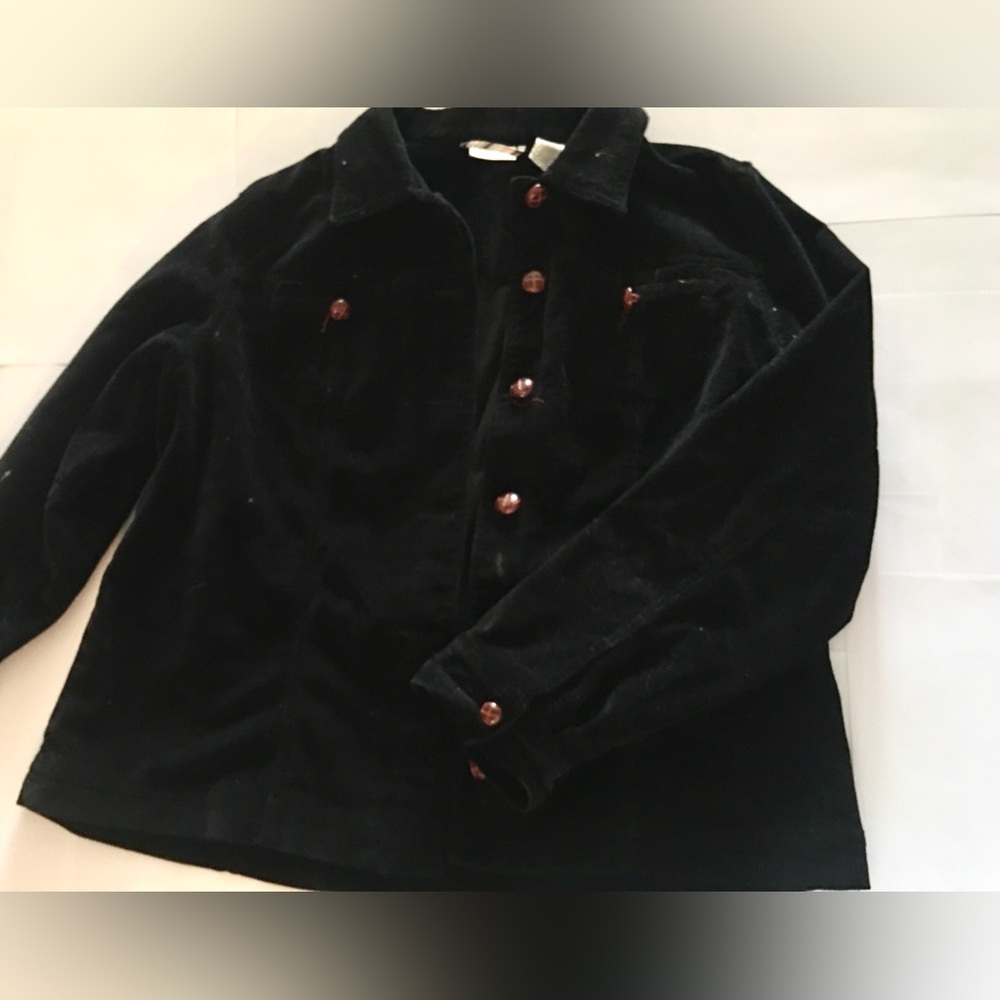 Women’s medium black corduroy jacket.